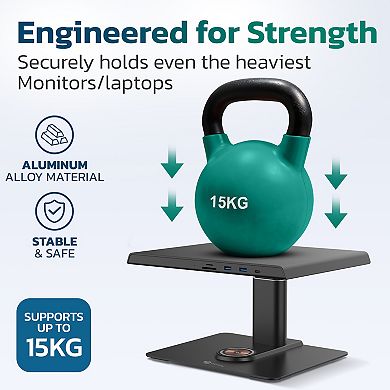 Purely S502 Monitor Riser Stand Docking Station