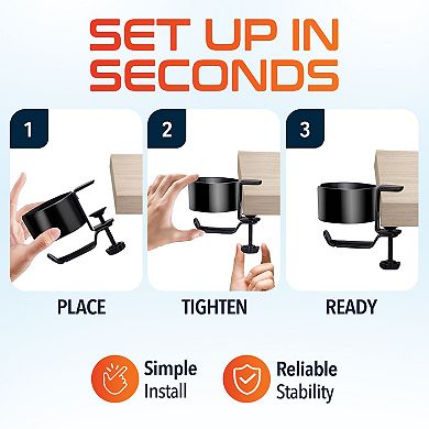 Delton H22 Desk Cup Holder & Headphone Stand (DHSCH22)