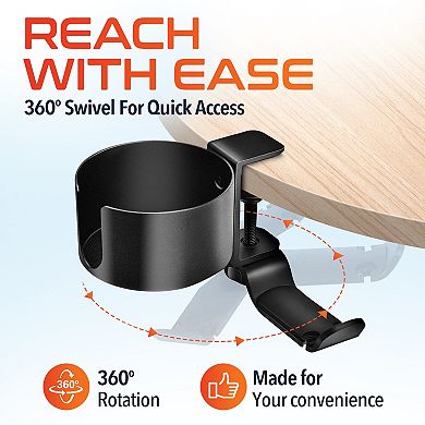 Delton H22 Desk Cup Holder & Headphone Stand (DHSCH22)