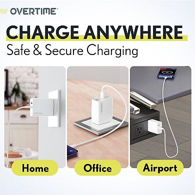 Lightning to C Cable: Dual USB-C PD20W & USB-A Car Charger (OHC10ICX2)