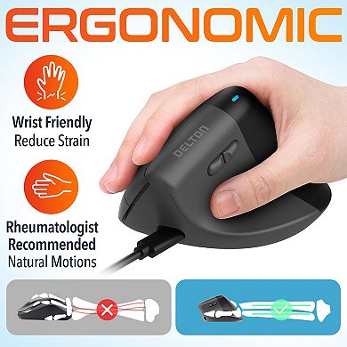 Delton S38 Wired Ergonomic Mouse