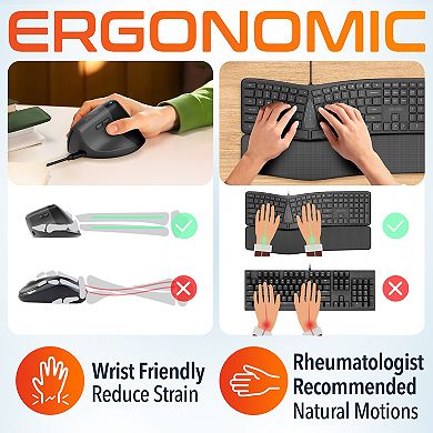 Delton USB KB250 Ergo Keyboard and S38