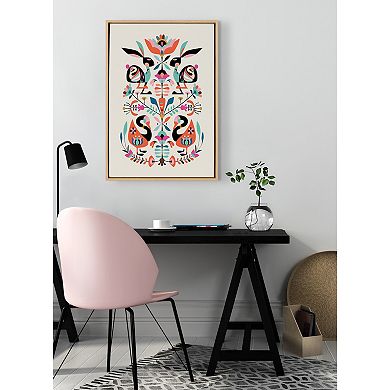 Sylvie Floral Bunny Framed Canvas By Rachel Lee of My Dream Wall