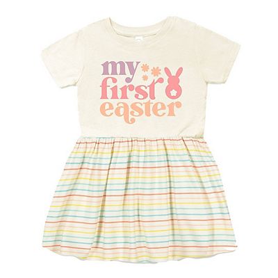 The Juniper Shop My First Easter Infant Dress - 18 Month - Natural Stripe