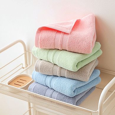 Striped Hand Towels, Cotton Soft Absorbent Bathroom Towel for Hand Drying 2 Pack