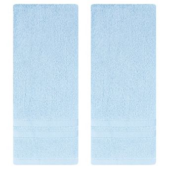 Striped Hand Towels, Cotton Soft Absorbent Bathroom Towel for Hand Drying 2 Pack