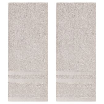 Striped Hand Towels, Cotton Soft Absorbent Bathroom Towel for Hand Drying 2 Pack