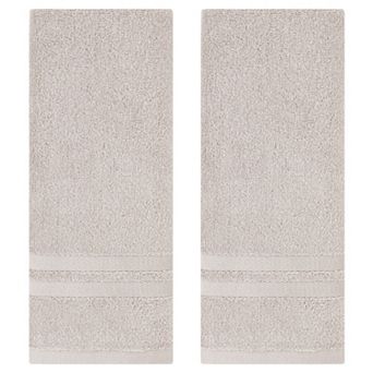 Striped Hand Towels, Cotton Soft Absorbent Bathroom Towel for Hand Drying 2 Pack