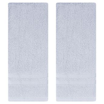 Striped Hand Towels, Cotton Soft Absorbent Bathroom Towel for Hand Drying 2 Pack