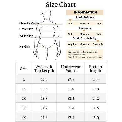 Plus Size Women's High Waisted Bikini Two Piece One Shoulder Keyhole Swimsuit Bathing Suits