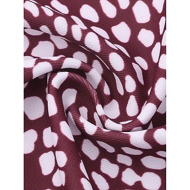 Plus Size for Women Swimsuit Set 2 Piece Halter Ruched Polka Dots Solid High Waisted Bathing Suits