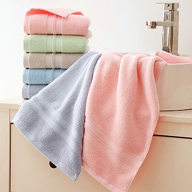 Striped Hand Towels, Cotton Soft Absorbent Bathroom Towel for Hand Drying 4 Pack