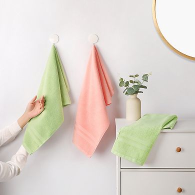 Striped Hand Towels, Cotton Soft Absorbent Bathroom Towel for Hand Drying 4 Pack