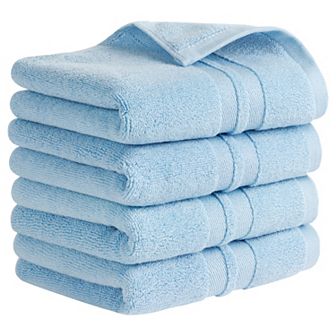 Striped Hand Towels, Cotton Soft Absorbent Bathroom Towel for Hand Drying 4 Pack