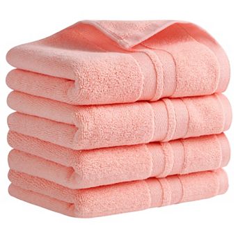 Striped Hand Towels, Cotton Soft Absorbent Bathroom Towel for Hand Drying 4 Pack
