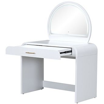 Merax 39" Makeup Vanity Table with Mirror Touch Screen Lighted Mirror
