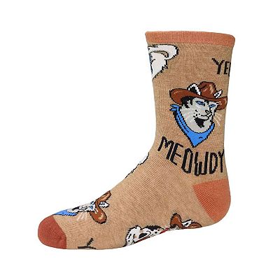 Kid's Crew Socks - Meowdy Kids Crew Socks