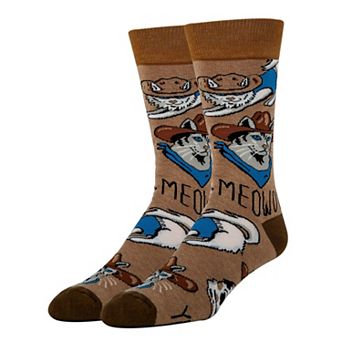 Men's Crew Socks - Meowdy