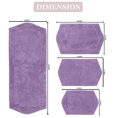 Home Weavers Waterford Collection 100% Cotton Tufted Bath Rug, Extra Soft & Absorbent Bath Rug