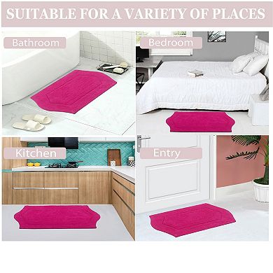 Home Weavers Waterford Collection 100% Cotton Tufted Bath Rug, Extra Soft & Absorbent Bath Rug