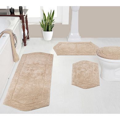 Home Weavers Waterford Collection 100% Cotton Tufted Bath Rug, Extra Soft & Absorbent Bath Rug