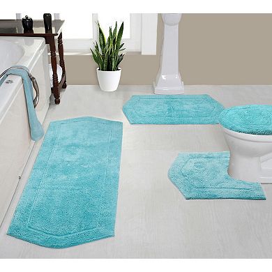 Home Weavers Waterford Collection 100% Cotton Tufted Bath Rug, Extra Soft & Absorbent Bath Rug