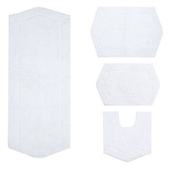 Home Weavers Waterford Collection 100% Cotton Tufted Bath Rug, Extra Soft & Absorbent Bath Rug