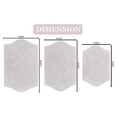 Home Weavers Waterford Collection 100% Cotton Tufted Bath Rug, Extra Soft & Absorbent Bath Rug