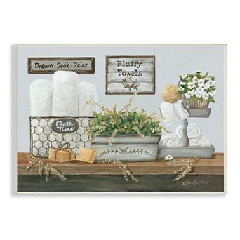 Stupell Home Decor Country Washroom Counter Still Life Plaque Wall Art