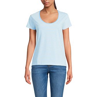 Women's Lands' End Short Sleeve Scoop Neck Tee
