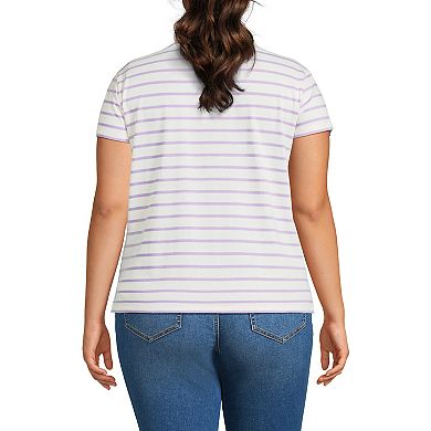 Plus Size Lands' End Short Sleeve Scoopneck T-Shirt