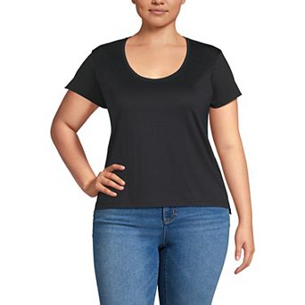 Plus Size Lands' End Short Sleeve Scoopneck T-Shirt