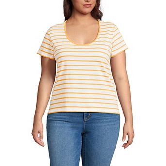 Plus Size Lands' End Short Sleeve Scoopneck T-Shirt