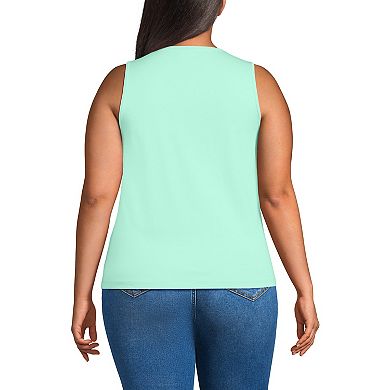 Plus Size Lands' End Keyhole Tank Top