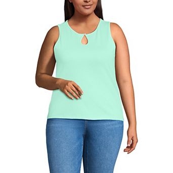 Plus Size Lands' End Keyhole Tank Top
