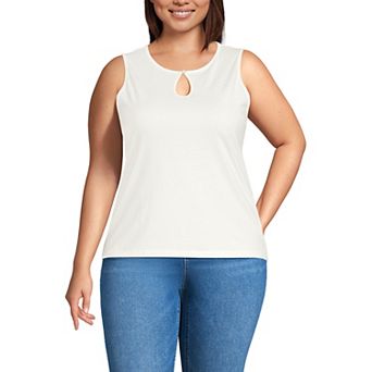Plus Size Lands' End Keyhole Tank Top