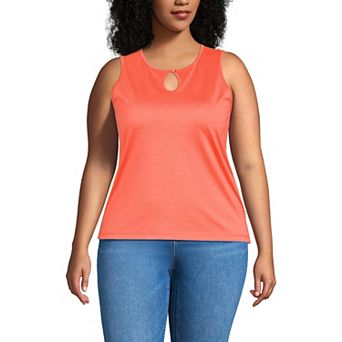 Plus Size Lands' End Keyhole Tank Top