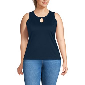 Plus Size Lands' End Keyhole Tank Top