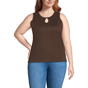 Plus Size Lands' End Keyhole Tank Top