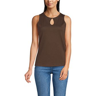 Women's Lands' End Supima Keyhole Tank Top