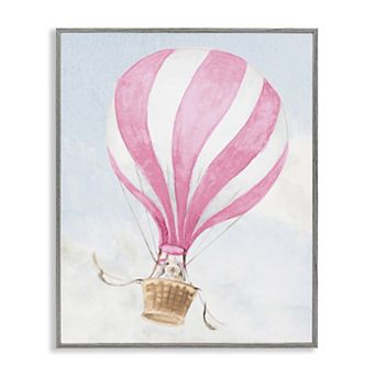 Stupell Home Decor Rabbit in Pink Balloon Framed Giclee