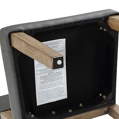 Steve Silver Co. Faux Leather Dining Chair with Wood Legs