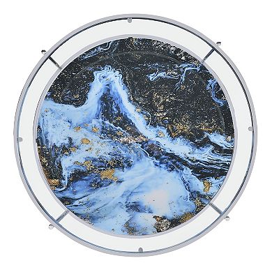 Steve Silver Co. Reversible Round Faux Marble Cocktail Table