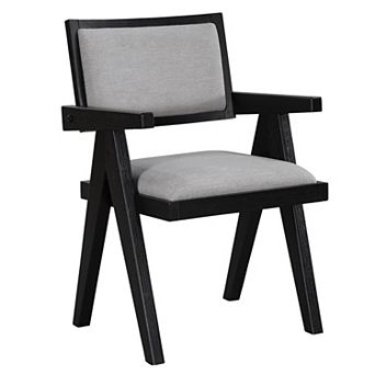 Steve Silver Co. Upholstered Arm Chair with Black Finish