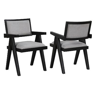 Steve Silver Co. Upholstered Arm Chair with Black Finish