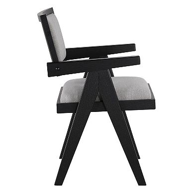 Steve Silver Co. Upholstered Arm Chair with Black Finish