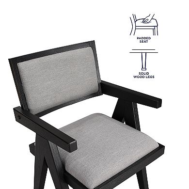 Steve Silver Co. Upholstered Arm Chair with Black Finish
