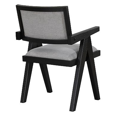 Steve Silver Co. Upholstered Arm Chair with Black Finish
