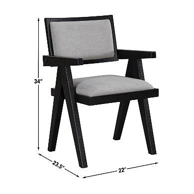 Steve Silver Co. Upholstered Arm Chair with Black Finish