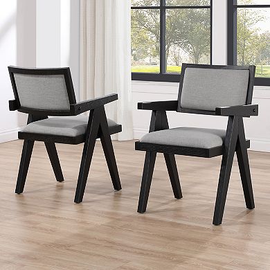 Steve Silver Co. Upholstered Arm Chair with Black Finish